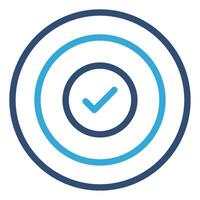 Success icon outline color style vector