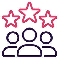 Customer icon outline color style vector