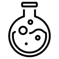 Lab Flask icon outline style vector