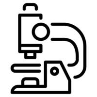 Microscope icon outline style vector
