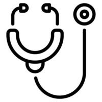 Stethoscope icon outline style vector