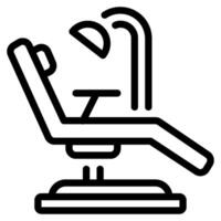 Dental Chair icon outline style vector