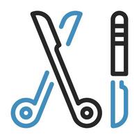 Scalpel icon outline color style vector