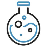 Lab Flask icon outline color style vector