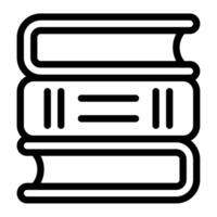 Stack of Books icon outline style vector