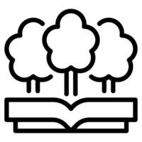 Learning Tree icon outline style vector