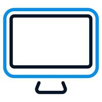 Computer icon outline color style vector