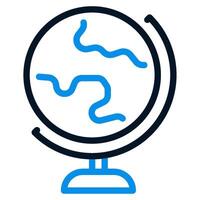 Globe icon outline color style vector