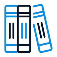 Library icon outline color style vector