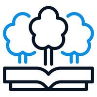 Learning Tree icon outline color style vector