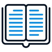 Open Book icon outline color style vector