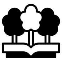 Learning Tree icon glyph style vector