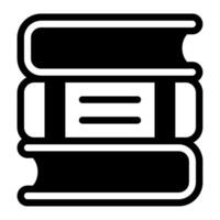 Stack of Books icon glyph style vector