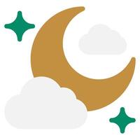 Moon Sighting icon flat style vector