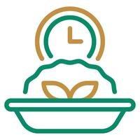 Fasting icon outline color style vector