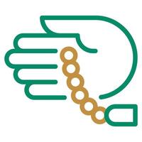 Zikir icon outline color style vector