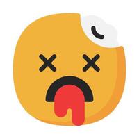 Zombie icon flat style vector