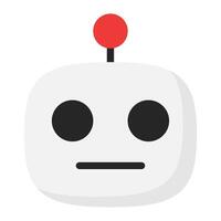 Robot icon flat style vector