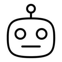 Robot icon outline style vector