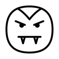 Vampire icon outline style vector