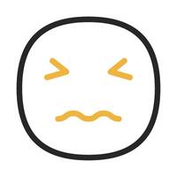 Confused icon outline color style vector