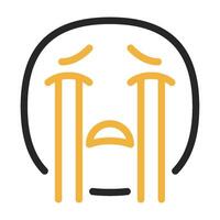 Cry icon outline color style vector