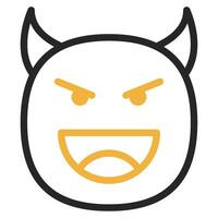 Devil icon outline color style vector