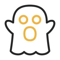 Ghost icon outline color style vector