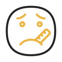 Sick icon outline color style vector