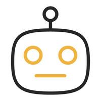 Robot icon outline color style vector
