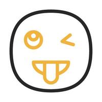 Silly icon outline color style vector