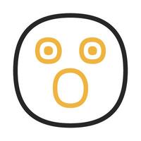 Surpised icon outline color style vector
