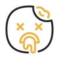 Zombie icon outline color style vector