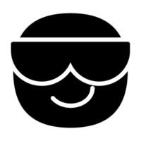 Cool icon glyph style vector