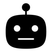 Robot icon glyph style vector