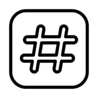 Hastag icon outline style vector