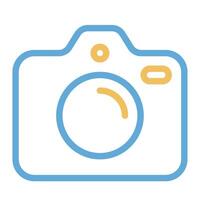 Camera icon outline color style vector