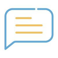 Comment icon outline color style vector