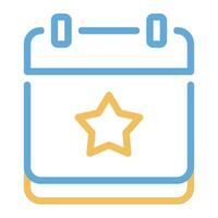 Event icon outline color style vector