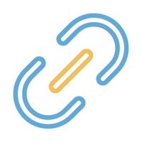 Link icon outline color style vector