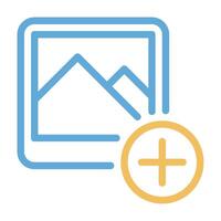 Post icon outline color style vector