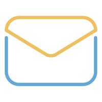 Message icon outline color style vector