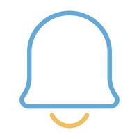 Notification icon outline color style vector