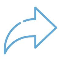 Share icon outline color style vector