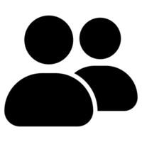 Friend icon glyph style vector