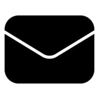 Message icon glyph style vector