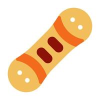 Snowboard icon flat style vector