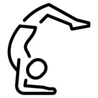 Gymnastics icon outline style vector