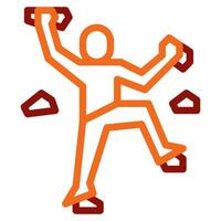 Climbing icon outline color style vector
