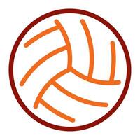 Volleyball icon outline color style vector